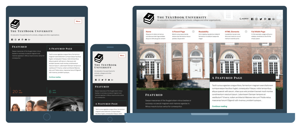TextBook Responsive Design
