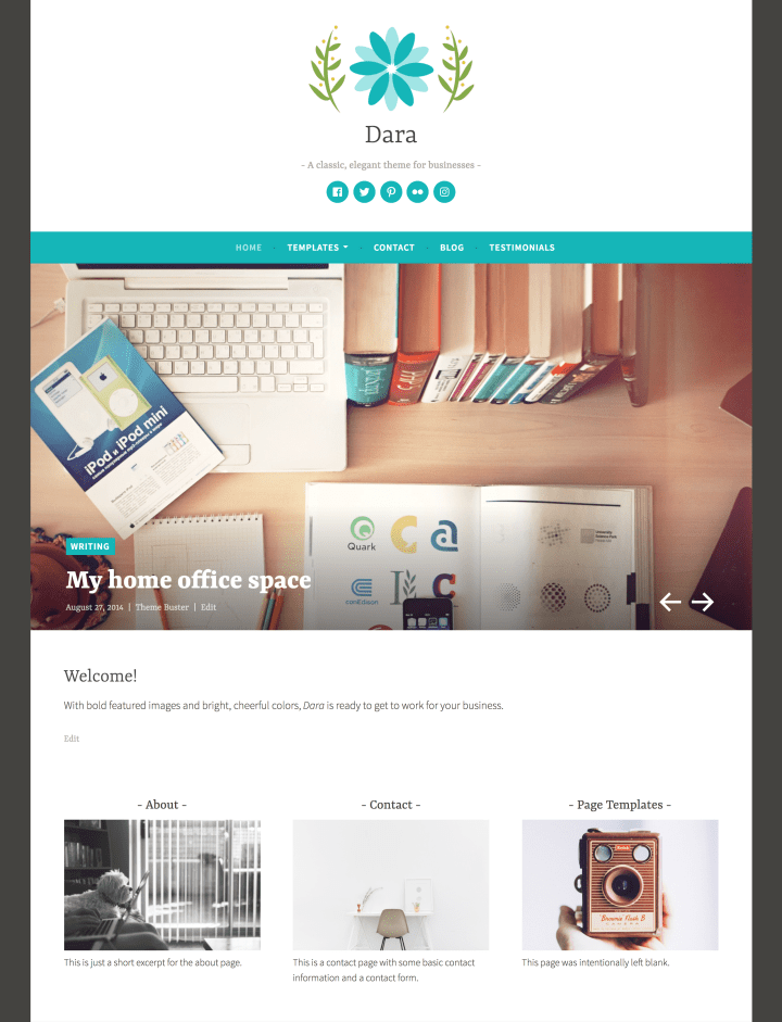 Dara responsive WordPress theme